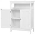 Yaheetech White Bathroom Storage with Adjustable Shelves, Free