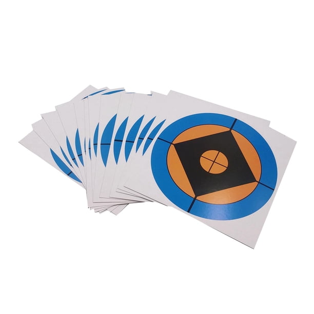 100 Uds., Hoja de objetivo de tiro con , salpicadura de papel de objetivo de tiro reactivo para práctica de tiro de profesional en / al aire Blanco 17x17cm Baoblaze Objetivos de salpicaduras reactivos