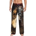 thumbnail image 5 of Mens Pajama Pants, Flower Crown Dog Soft Sleep & Lounge Pants for Men, Cuteness Casual PJ Bottoms Pants with Pockets, 5 of 7