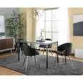 thumbnail image 4 of LumiSource Chrome Metal, Black PU Claire Chair - Set of 2, 4 of 12