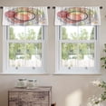 thumbnail image 2 of LALILO Kitchen Curtain Valance Graphic Tribal Ornament Mandala Rod Pocket Window Curtain 52"x 18" Set of 2, 2 of 5