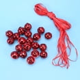 thumbnail image 2 of WORGEOUS 21Pcs Campanas de Navidad de estrella de cinco puntos Mini campanas de cascabel brillantes creativas Cascabeles de Navidad pequeños hechos a mano (20pcs 4cm Red Bells + 10m Ribbon), 2 of 8
