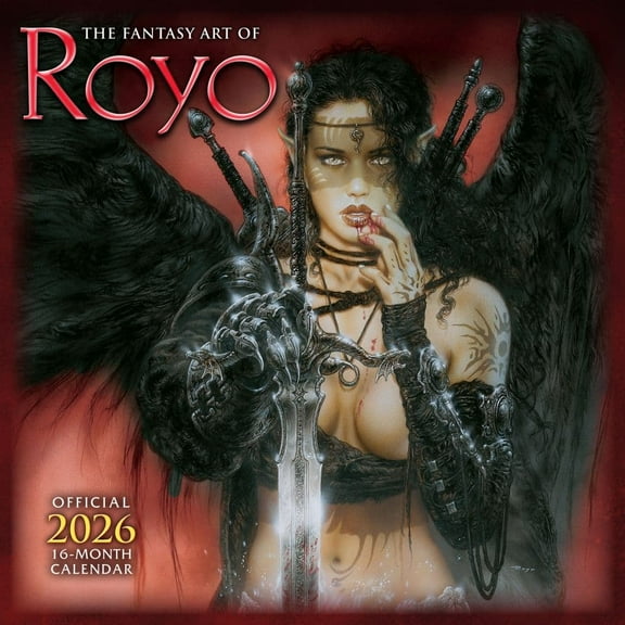 Sellers Publishing, The Fantasy Art of Royo 2026 Wall Calendar, 12'' X 12'', 16-Month Calendar with Stapled Binding