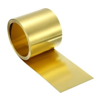 Brass Sheet Roll, 0.2 x 50 x 3000mm Metal Flashing Brass Foil Roll, Gold