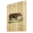 thumbnail image 2 of Designart 'Ancient Rhinoceros' Farmhouse Print on Natural Pine Wood, 2 of 5