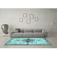 thumbnail image 3 of Ahgly Company Indoor Rectangle Persian Light Blue Traditional Area Rugs, 2' x 4', 3 of 4