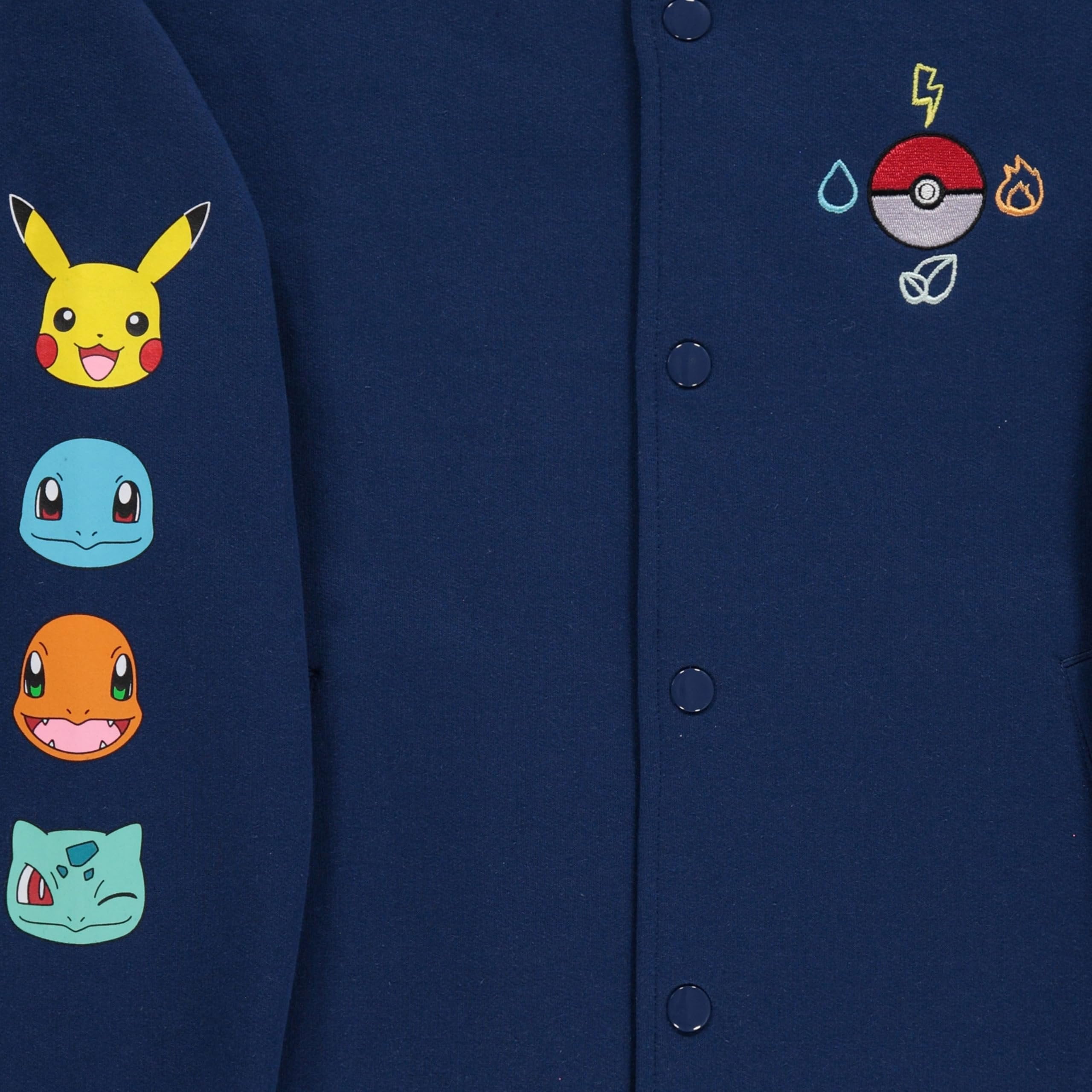 Boys Pokemon Fleece Bomber Jacket- Little and Big Boys Sizes 4-16