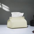 thumbnail image 2 of Dvruxg Leather Tissue Box with Pull-out Design for Bedroom, Living Room and Travel Use, Multi-functional Desktop Tissue Organiser, 2 of 5