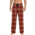 thumbnail image 5 of Xcmzpl Pajamas for Men Lounge Plaid Pjs Bottoms Drawstring Elastic Waist Baggy Sleep Pants Soft Comzy Cottom Loungewear with Pocket, 5 of 7