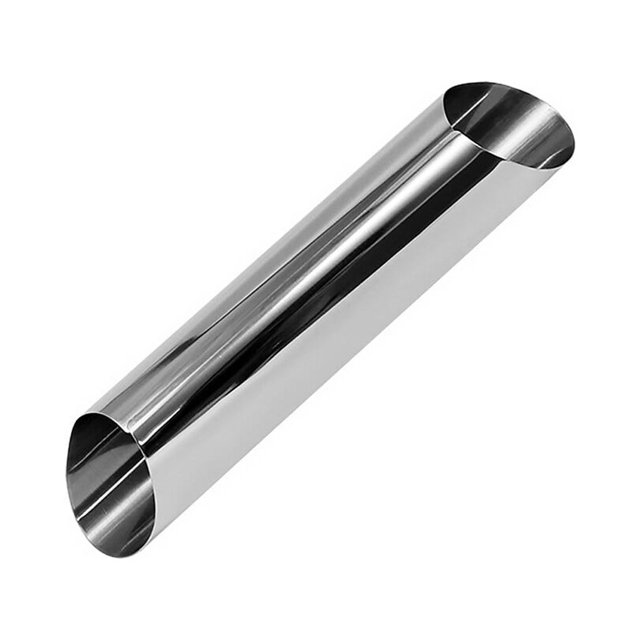 Langgg Moule à Tuyaux Rond Moule de Cuisson Tubes à Pain Roulé en Acier Inoxydable Cupcake Pâtisserie Outil de Cuisson 12 Pcs