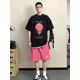thumbnail image 3 of Conjunto de camisetas y pantalones cortos para hombre, de algodón blanco, para entrenamiento, ropa de verano, conjuntos para hombre, ropa juvenil emo, oferta, conjunto holgado de 2 piezas, 3 of 5