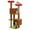 Brown, variant on Demi Bonn 52" Cat Tree Tower with 2 Scratching Posts, 2 Perches, 2 Caves, Pompoms, Multi-Level Plush Cat Condo for Indoor Cats, Gray