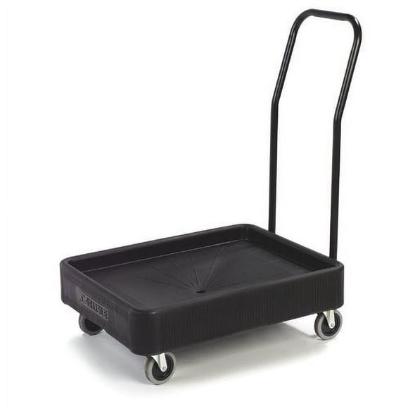 Carlisle XDL3000H03 Cateraide Polyethylene Dolly with Handle, 28-3/4" Length x 22-3/8" Width x 5" Depth, Black
