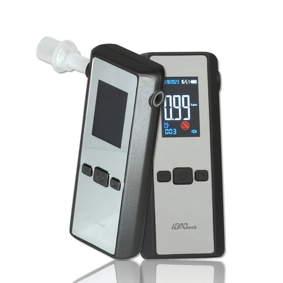 HLONK [Portable Breathalyzer  USB-Rechargeable] 6-Free-Blow-Nozzles Portable Breathalyzer with LCD Display - Long Battery Life  Professional Precision for Personal Use  USB-Rechargeable