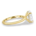 thumbnail image 2 of 3 CT Oval Cut Certified GRA Moissanite Engagment Solid Gold With Hidden Halo Wedding Anniversary Promise Ring, 2 of 6