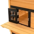 thumbnail image 6 of Topcobe Outdoor Cat House, 3-Tier Kitty Shelter with 5 Escape Doors, Weather Resistant, Outdoor Wooden Feral Cat Shelter, Yellow & Black, 6 of 11