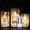 B-Snowman, variant on Santa Claus Glass Flameless Candle with Remote Timer Operated Flickering LED Pillar Candles 3 Pack Warm White Light Christmas Decal Candles Set of 3 (D3" x H 4" 5" 6") - Santa Sleigh