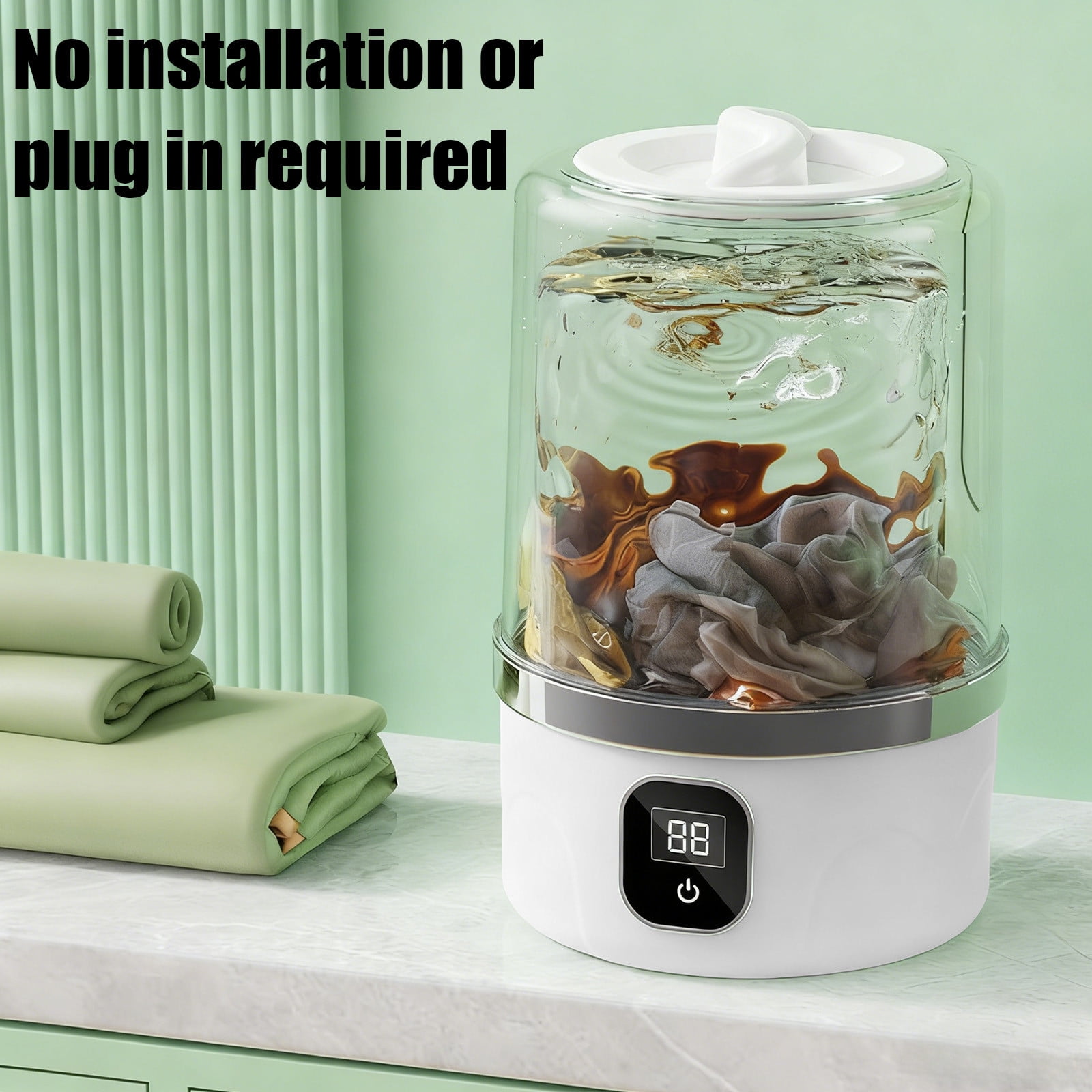 Mini Laundry Tools with Portable Washing Machine, Compact Washer for Underwear,Gentle on Fabrics with Dehydration Function,Ideal for Dorms and Small Apartments