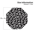 thumbnail image 2 of Picia Black Leopard Printed Leather Coasters for Drinks, 4" Drink Coasters Set of 4 for Tabletop Protection, Handmade Luxurious Home Décor and Housewarming Gift -Octagon, 2 of 6