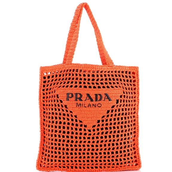 Pre-Owned Triangle Logo Open Tote Raffia By Rebag