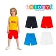 thumbnail image 6 of Kidsy Boys Casual Beach Cargo Shorts – Soft Cotton, Pull-On/Drawstring Closure, Two Pockets, Crimson, 5, 6 of 6