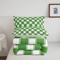 thumbnail image 5 of Manfei Vintage Grid Twin Comforter Sets,Modern Check Bedding Set,Dark Green,Light Gray Reversible,2-Piece,1 Comforter and 1 Pillowcase,2-Piece,1 Comforter and 1 Pillowcase, 5 of 7