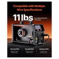 thumbnail image 6 of 200A MIG Welder 5-in-1, Synergic Flux Core/Stick/TIG Welder, Dual Voltage 110V/220V, Aluminum Compatible, LCD Display, Pulse MIG Welding Machine, 6 of 9