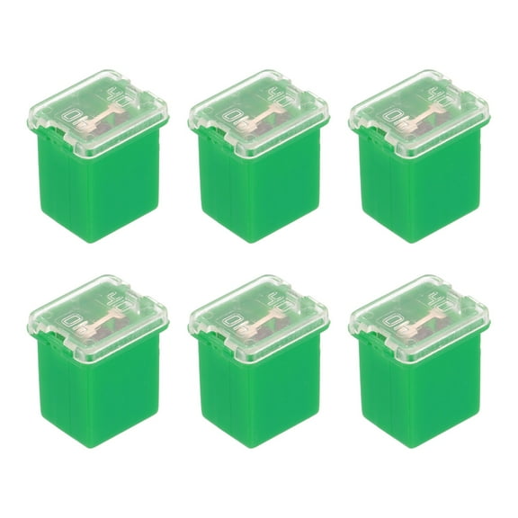 6 Pcs Low profile Car Fuses,32V DC 40A Box Shaped Cartridge Fuse Automotive