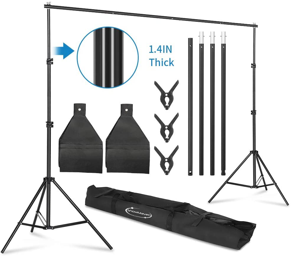 Photography Studio ShowMaven Heavy Duty Background Stand 8.5ftx10ft Adjustable Photo Backdrop Stand with Carry Bag for Photography Photo Video Studio Birthday Party 