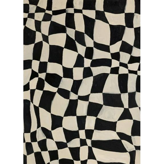 Checkers In Wonderland Print Wall Art, Modern Wall Decor For Living Room Bedroom, 8x12 UNFRAMED