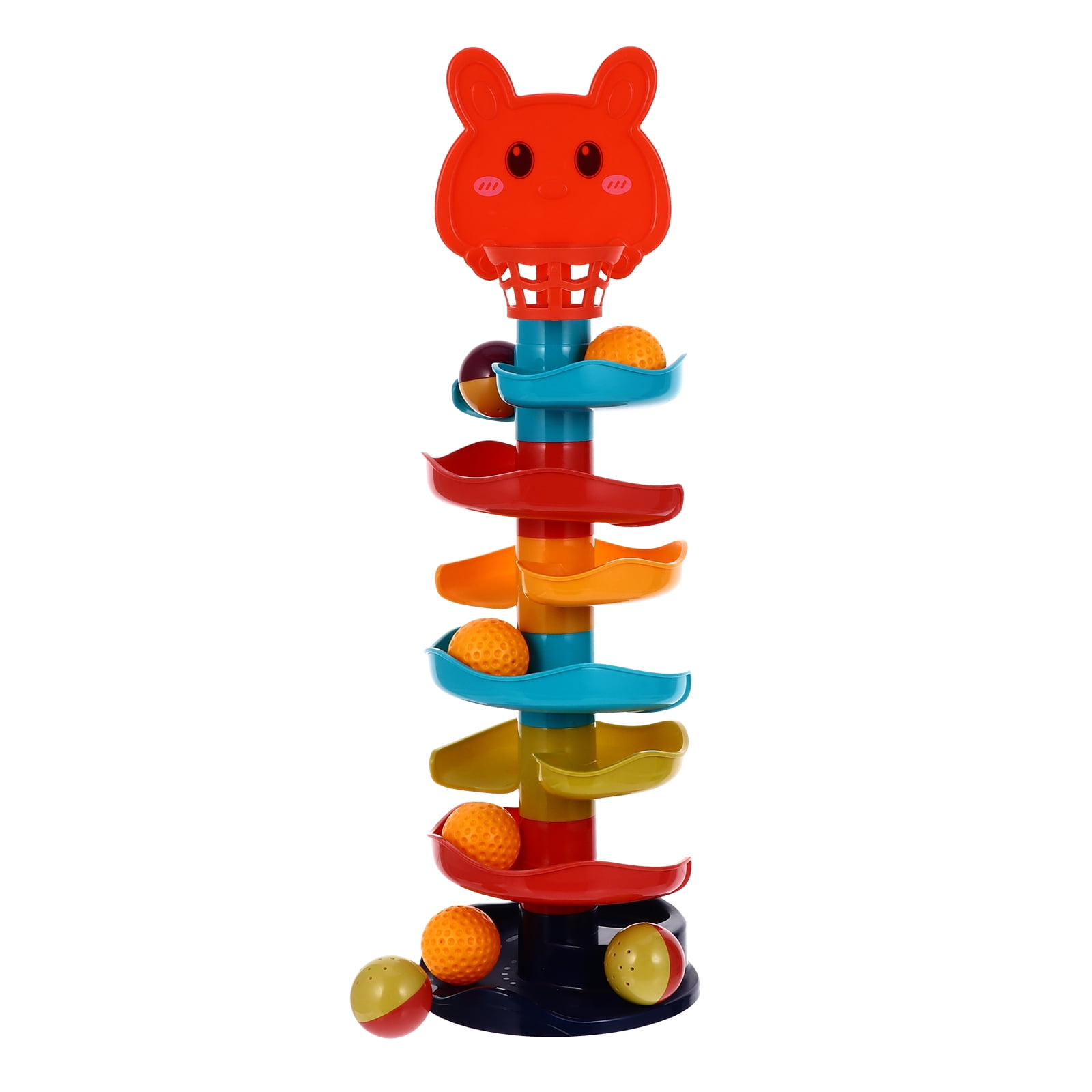 NUOLUX 7-Layer Ball Drop Tower Track Rotating Toy Early Educational Toy ...