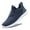 Dark Blue, variant on WOTTE Men's Athletic Walking Running Shoes Slip-on Casual Mesh Sneakers Comfort Fashion, Grey Size 8