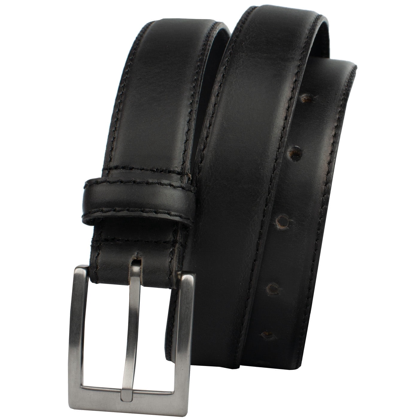 Caraway Mountain Distressed Brown Belt By Nickel Smart - Nickel-Free Buckle, 1 3/8 Inch Wide, Genuine Leather, Made In USA - View #10