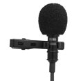 thumbnail image 1 of Graflsoa Compact 3.5mm Clip-on Microphone for Recording & Live Streaming, Includes 3.5mm Metal Adapter, 3.5mm to 2.5mm Extension Cable, PU Storage Pouch - Black, 1 of 6