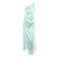 thumbnail image 3 of DHFJKG Formal Dresses For Women Wedding Guest Dress One Shoulder Solid Color Sleeveless Fashion Slim Fit Split Evening Maxi Dress Stylish Dresses, 3 of 4