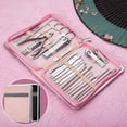 thumbnail image 2 of 26 Pieces Nail Clipper Set Nail Art Set Zipper Bag Rose Gold Dead Skin Pliers Pedicure Knife Acne Needle Manicure Set Gift (Rose Gold), 2 of 7