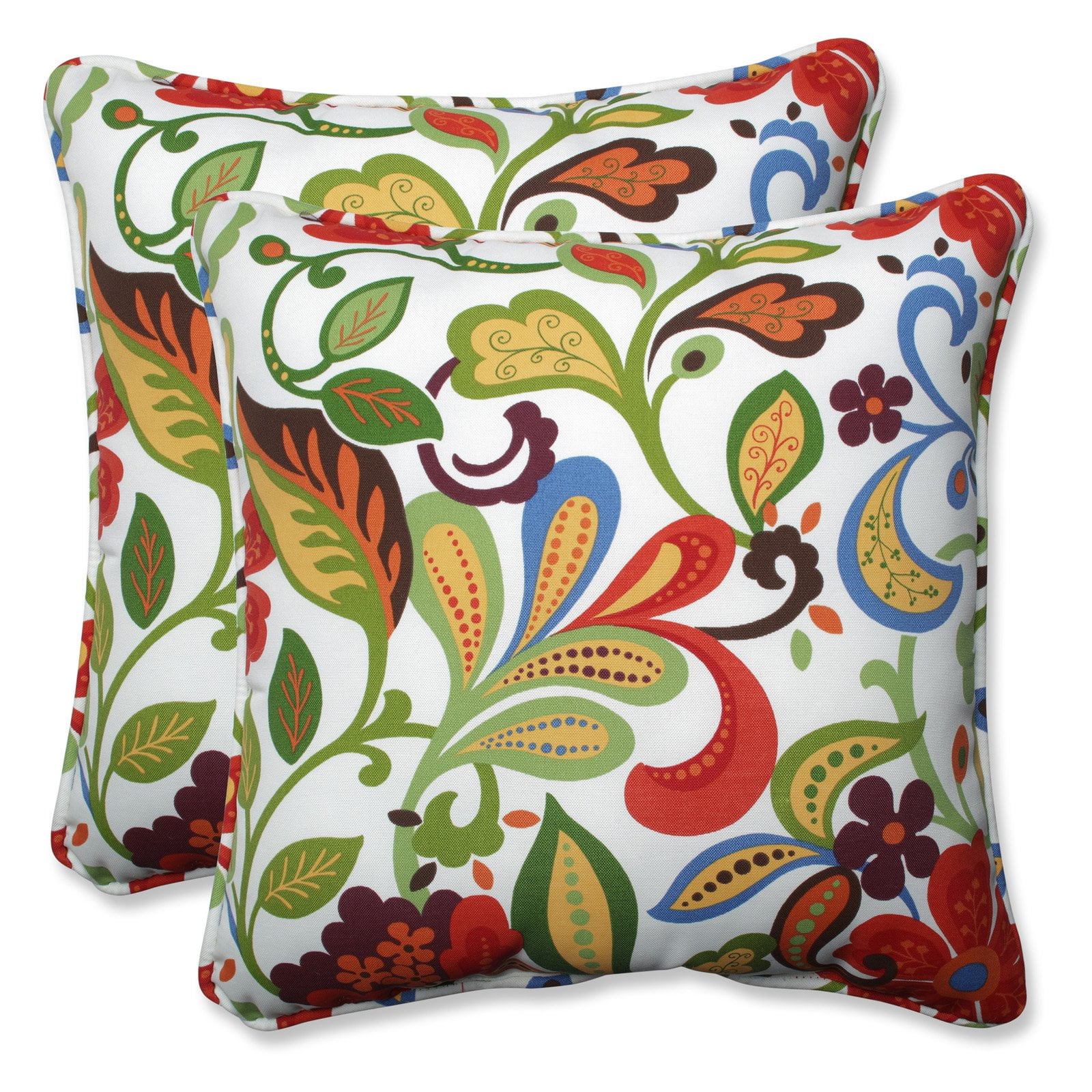 Pillow Perfect Wildwood Garden Indoor/Outdoor Throw Pillow Set of 2