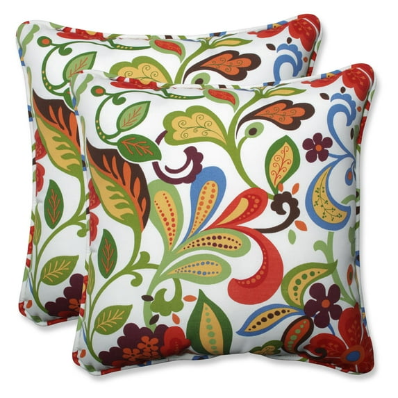 Pillow Perfect Wildwood Garden Indoor/Outdoor Throw Pillow - Set of 2