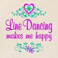 thumbnail image 2 of CafePress - Line Dancing Happy Tote Bag - Unisex Canvas Tote Bag, Beige, 1-Piece, 2 of 6