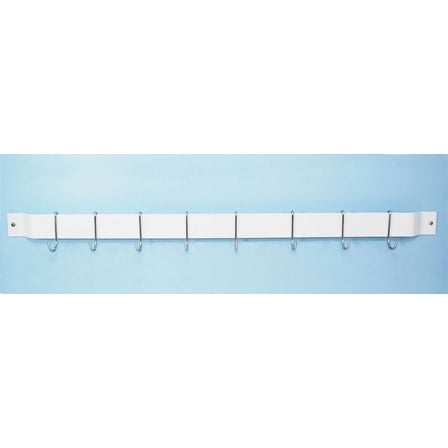 Rogar 36” Wall Mount Bar Rack White / Chrome