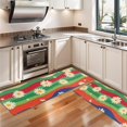 thumbnail image 3 of Kitchen Rugs Sets Of 2,Pioneer Flower Floral Print Pattern Anti Fatigue Kitchen Mat Rugs Non Slip Washable,Decorative Kitchen Floor Mats for Kitchen,Sink,Laundry,17"X47", 3 of 5