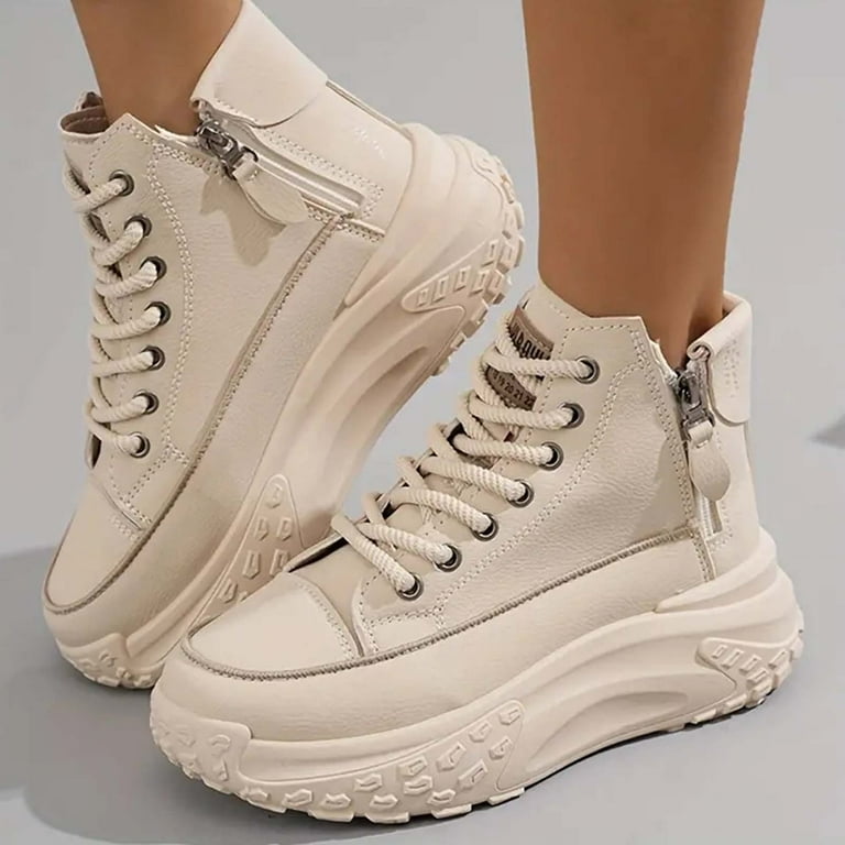 ALDO Zip lace high-top sneakers y2k・ギャル ALDO Lace Up/Zip Hi Top Hidden Wedged Women Sneakers Size 7
