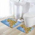 thumbnail image 5 of Animals, Birds And Sea Life Bathroom Rugs Set 2 Pieces, Bathroom Set - Quick Drying Bath Mat And U-Shaped Toilet Rug, Water Absorbent Bath Carpet For Bedroom Floor Living Room, Machine Washable, 5 of 6