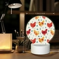thumbnail image 6 of Balery Flower Chicken Pattern Acrylic Night Light Gift with 3 Color ModesTouch-Sensitive LED Lamp Perfect Gift for Mother's Day, Birthday, or Christmas, 6 of 9