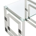 thumbnail image 2 of Contemporary Glass & Stainless Steel Desk in Silver, 2 of 7