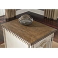 thumbnail image 4 of Pemberly Row Set of 2 Mirrored Storage End Table in Chipped White & Brown, 4 of 9