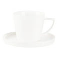 thumbnail image 2 of Bone China Cone Shape, Elegance White Cup Coffee 8oz & Saucer, Set of 6 Cup & 6 Saucer, 2 of 3