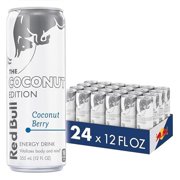 1, Red Bull Coconut Edition Energy Drink, Coconut Berry, with 114mg Caffeine plus Taurine & B Vitamins, 12 Fl Oz, Pack of 24 Cans SHIPS FAST RB Limited Edition, Includes Trading Game Card
