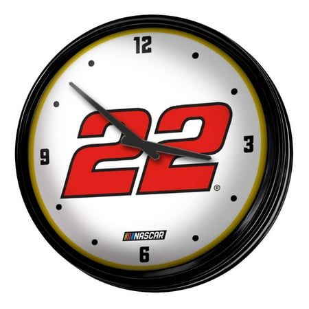 Joey Logano 18.5 Retro Lighted Wall Clock
