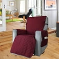 thumbnail image 3 of yuksok Housse de Fauteuil Inclinable Lavable Résistante Imperméable Housse de Sofa pour Bureau Maison Rouge, 3 of 9